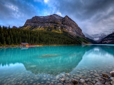 Rub your eyes in disbelief at bluer  than blue Lake Louise