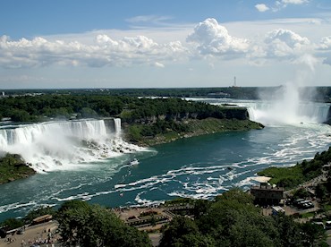 Be soaked in water and mini rainbows at Niagara Falls