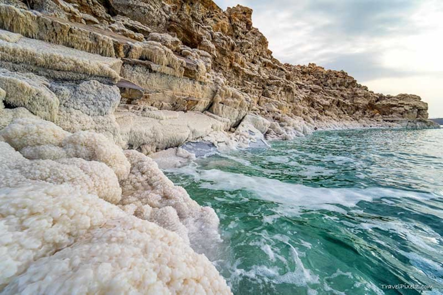 Bob like a cork in the supe salty Dead Sea