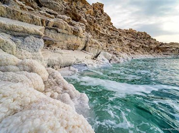 Bob like a cork in the supe salty Dead Sea