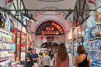 Shop in a 15th century mall in the Grand Bazaar