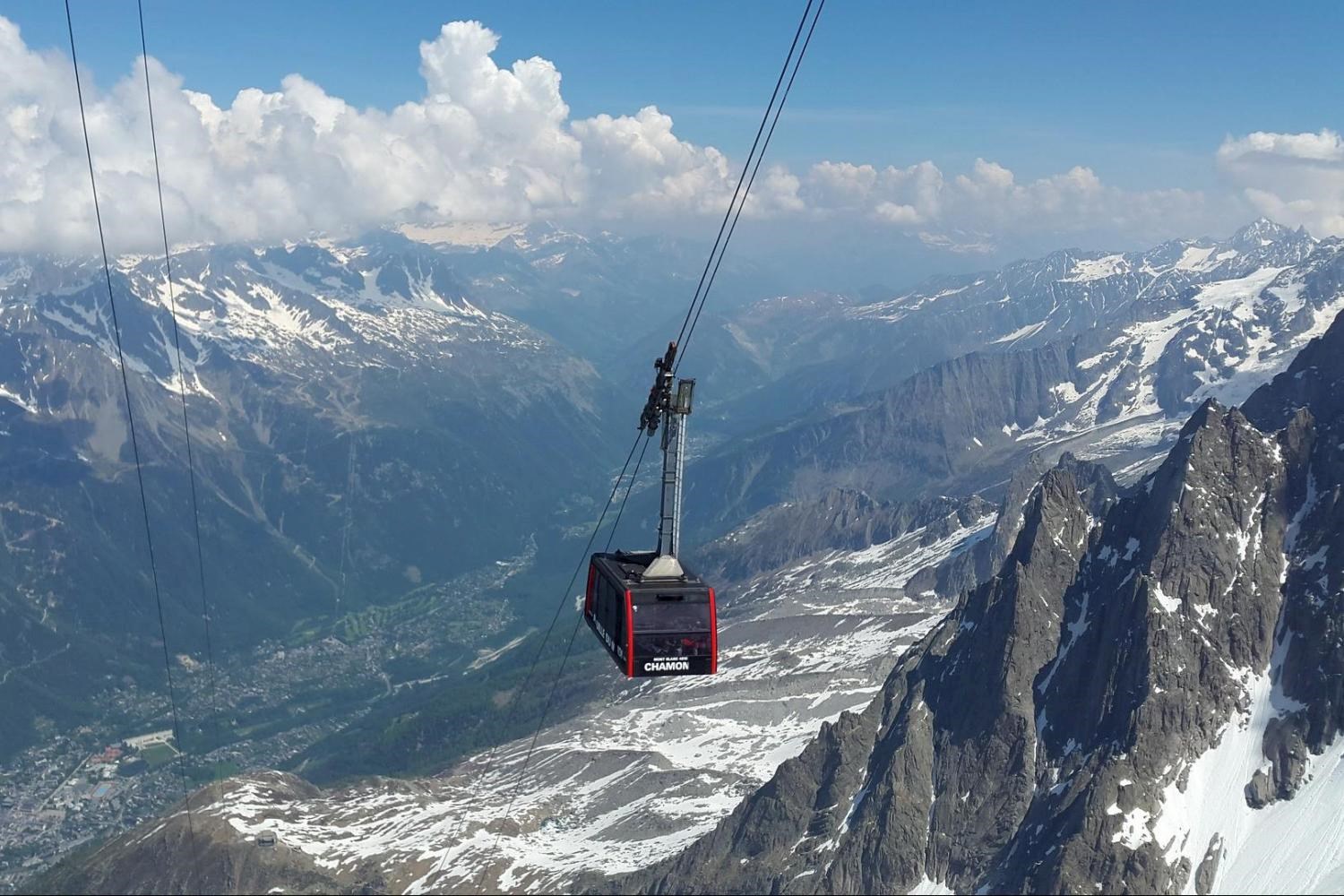 Survey the 360-degree Alps view from the Aiguille du Midi