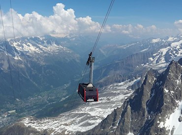 Survey the 360-degree Alps view from the Aiguille du Midi