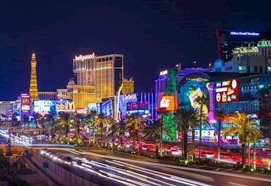 Submit to the neon lit hedonism of the Vegas Strip