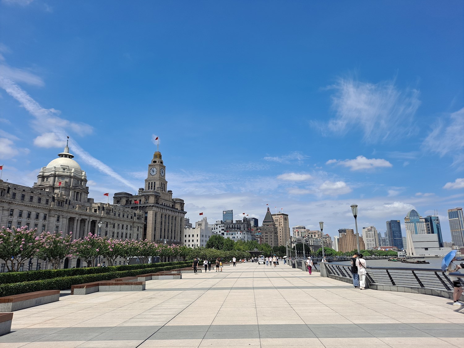 Take in Shanghai's hypermodern skyline on the Bund