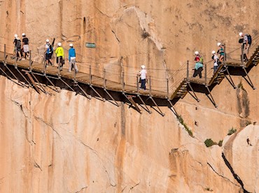 Test your nerve on the cliff-hugging Caminito del Rey