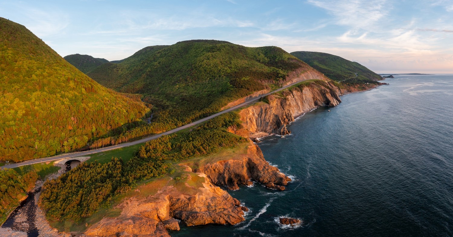 Meander past dramatic seas and cliffs on the Cabot Trail