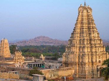 Explore medieval Dravidian skyscrapers at Virupaksha Temple