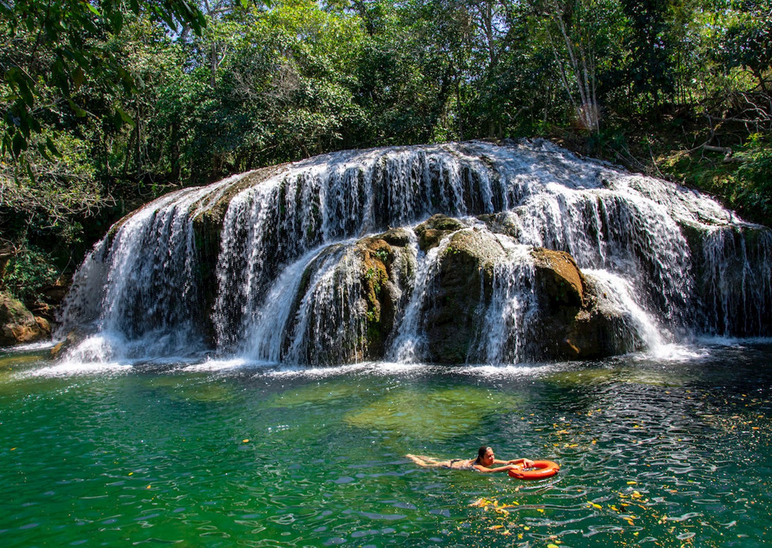 Drift through clear waters and dripping karst in Bonito